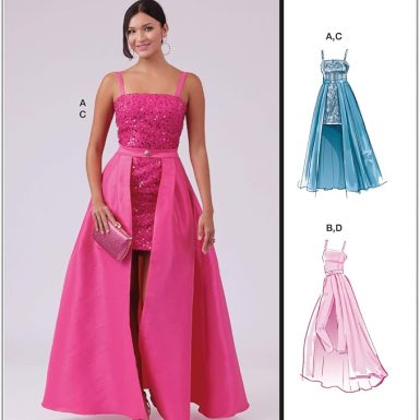 McCall's Patterns M7802E5 McCall's Women's Open Neckline Dress Sewing Patterns, Sizes 14-22, 14-16-18-20-22, White